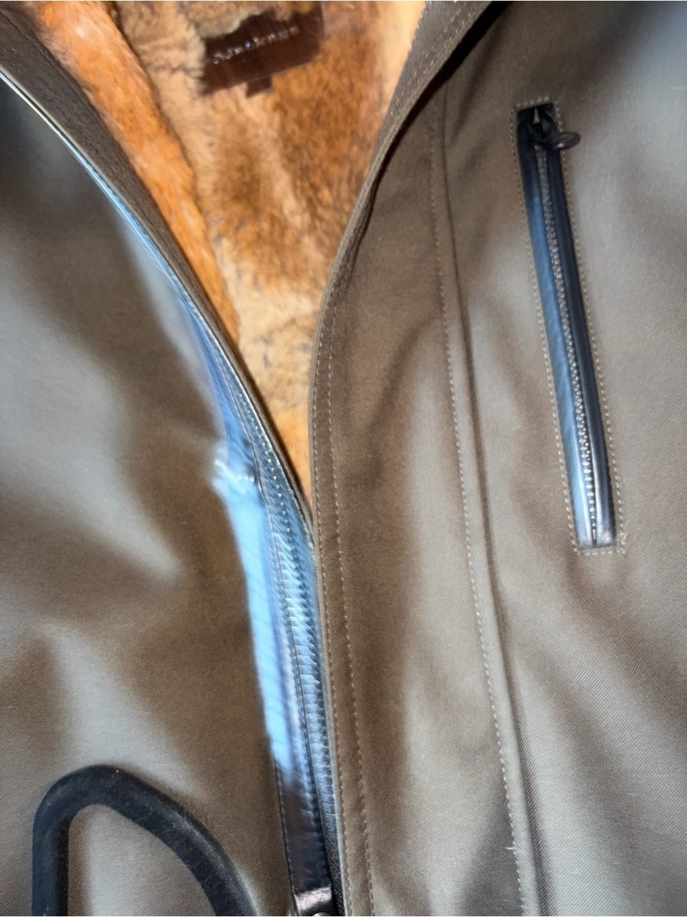 Mackage Olive Green Parka with Fur-Trim Hood - Picture 4 of 4